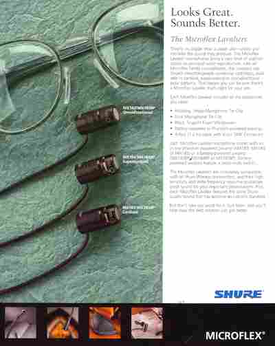 Буклет Shure Looks Great Sound Better, 55-1307, Баград.рф